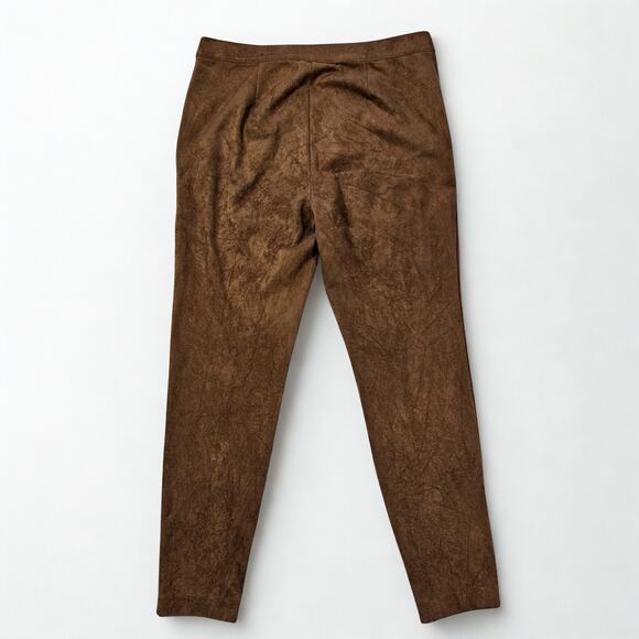 J. Jill Brown Faux Suede Ankle Leggings Size S - Picture 4 of 6